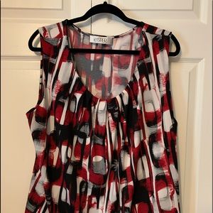 Kasper brushstroke design sleeveless top